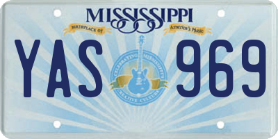 MS license plate YAS969