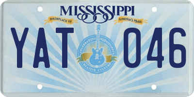 MS license plate YAT046