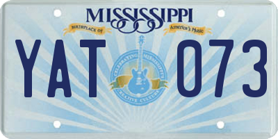 MS license plate YAT073