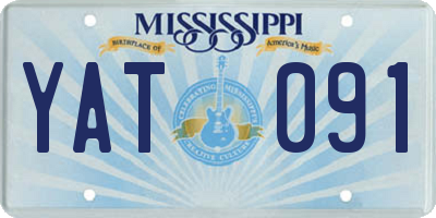 MS license plate YAT091