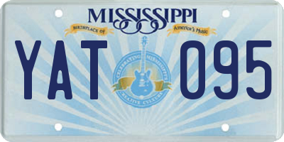 MS license plate YAT095