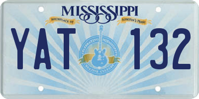 MS license plate YAT132
