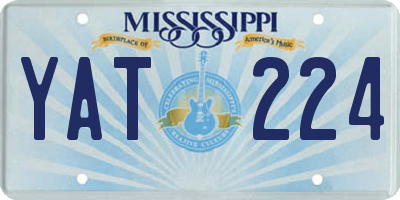 MS license plate YAT224
