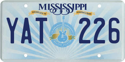 MS license plate YAT226