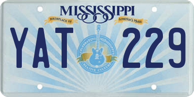 MS license plate YAT229