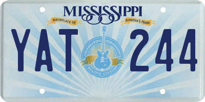MS license plate YAT244