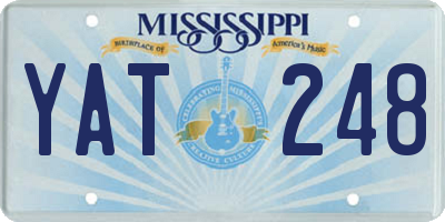MS license plate YAT248