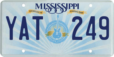 MS license plate YAT249