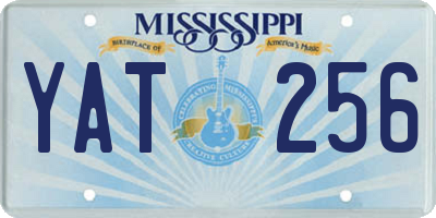 MS license plate YAT256