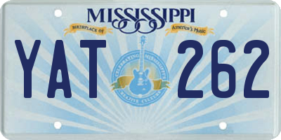 MS license plate YAT262