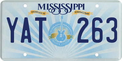MS license plate YAT263