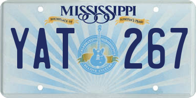 MS license plate YAT267