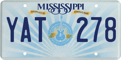 MS license plate YAT278