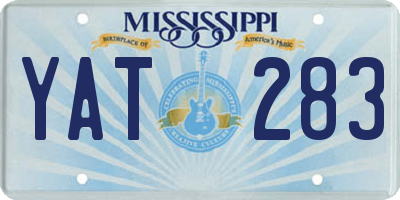 MS license plate YAT283