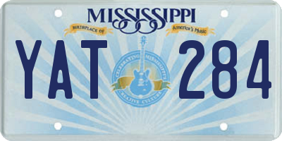 MS license plate YAT284