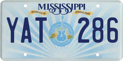 MS license plate YAT286