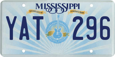 MS license plate YAT296