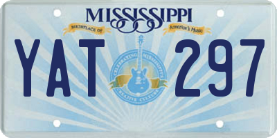 MS license plate YAT297