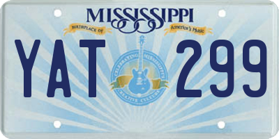 MS license plate YAT299