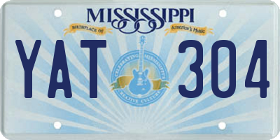 MS license plate YAT304