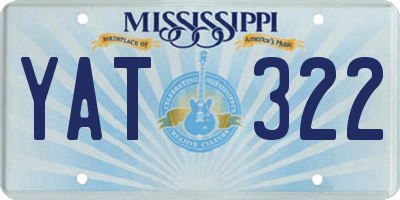 MS license plate YAT322