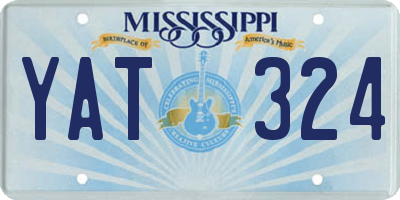 MS license plate YAT324