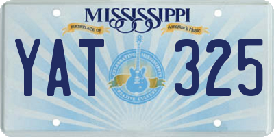 MS license plate YAT325