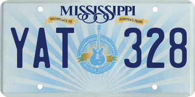 MS license plate YAT328