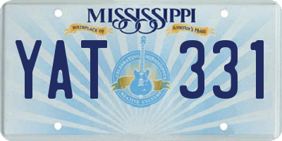 MS license plate YAT331