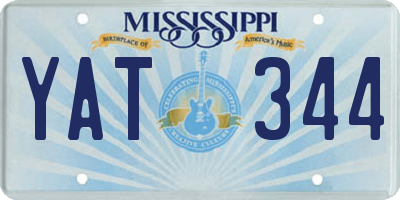 MS license plate YAT344