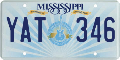 MS license plate YAT346