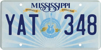 MS license plate YAT348