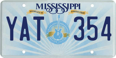 MS license plate YAT354