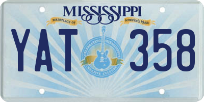 MS license plate YAT358
