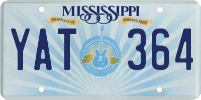 MS license plate YAT364