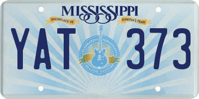 MS license plate YAT373