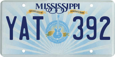 MS license plate YAT392