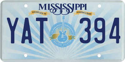 MS license plate YAT394