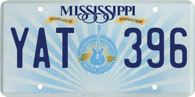 MS license plate YAT396