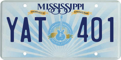 MS license plate YAT401