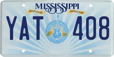 MS license plate YAT408