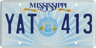 MS license plate YAT413