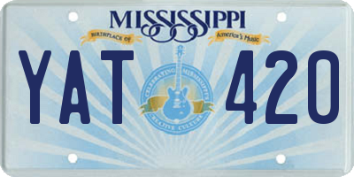 MS license plate YAT420