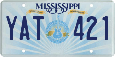 MS license plate YAT421