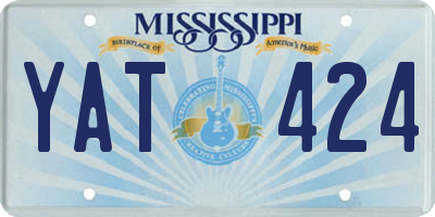 MS license plate YAT424