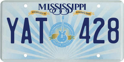 MS license plate YAT428