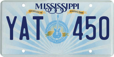 MS license plate YAT450