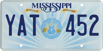 MS license plate YAT452