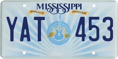 MS license plate YAT453