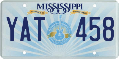 MS license plate YAT458